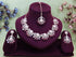 Purple Necklace - Back View | Samyak Fashion