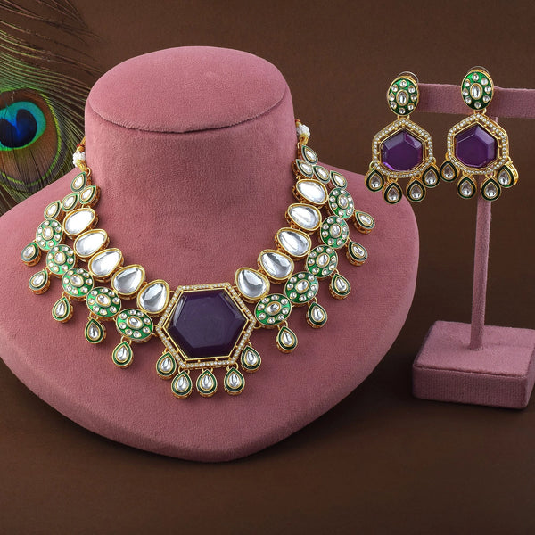 Purple Necklace - Front View | Samyak Fashion