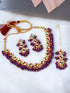 Purple Necklace Set - Detail View | Samyak Fashion