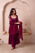 Purple Organza Salwar Suit - Side View | Samyak Fashion
