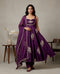 Purple Pure Fendy Silk Elegant Salwar Suit - Front View | Samyak Fashion