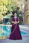 Purple Rangoli Crush Silk Lehenga Choli Ethnic - Front View | Samyak Fashion