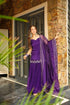 Purple Rangoli Silk Salwar Suits - Front View | Samyak Fashion