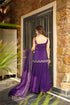 Purple Rangoli Silk Salwar Suits - Back View | Samyak Fashion