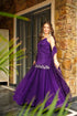 Purple Rangoli Silk Salwar Suits - Detail View | Samyak Fashion