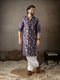 Purple Silk Mens Kurta With Payjama - Front View | Samyak Fashion