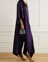 Purple Heavy Designer Heavy Maxi Dress Back View
