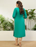 Rama Silk Blend Long Kurti. - Back View | Samyak Fashion