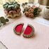 Rani Pink Earrings-imitation - Back View | Samyak Fashion