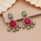 Rani Pink Earrings - Front View | Samyak Fashion