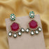 Rani Pink Earrings - Back View | Samyak Fashion