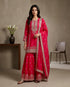 Rani Pink Pure Fendy Silk Elegant Salwar Suit - Front View | Samyak Fashion