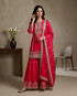 Rani Pink Pure Fendy Silk Elegant Salwar Suit - Back View | Samyak Fashion