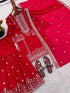 Rani Pink Pure Fendy Silk Elegant Salwar Suit - Detail View | Samyak Fashion