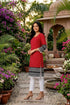 Readymade Kurti With Blouse - Back View | Samyak Fashion