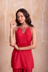 Red Crepe Salwar Suit - Full View | Samyak Fashion