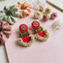 Red Earrings - Back View | Samyak Fashion