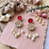 Red Earrings - Back View | Samyak Fashion