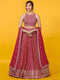Red Georgette Lehenga Choli - Front View | Samyak Fashion