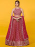 Red Georgette Lehenga Choli - Front View | Samyak Fashion