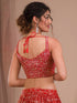 Red Georgette Lehenga Choli - Back View | Samyak Fashion
