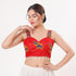 Red Heavy Magic Cotton Blouse - Back View | Samyak Fashion