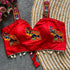 Red Heavy Magic Cotton Blouse - Detail View | Samyak Fashion