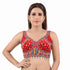 Red Heavy Pure Soft Italian Silk With Tricot Fuising Blouse - Front View | Samyak Fashion