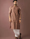 Red Modal Silk Mens Kurta With Payjama - Front View | Samyak Fashion