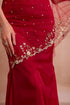 Red Organza Arty Lehenga Choli - Close-up View | Samyak Fashion