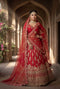 Red Silk Lehenga Choli - Front View | Samyak Fashion