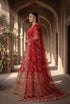 Red Silk Lehenga Choli - Side View | Samyak Fashion