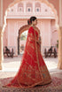 Red Silk Lehenga Choli - Side View | Samyak Fashion