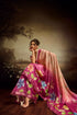 Rose Pink Jacquard Elegant Party Wear Saree Collection With Blouse - Detail View | Samyak Fashion