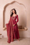 Rosegold Chinon Salwar Suit - Front View | Samyak Fashion