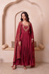 Rosegold Chinon Salwar Suit - Back View | Samyak Fashion