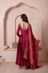 Rosegold Chinon Salwar Suit - Side View | Samyak Fashion