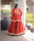 Rust Cora Cotton Lehenga Choli - Side View | Samyak Fashion