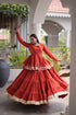 Rust Cora Cotton Lehenga Choli - Styled View | Samyak Fashion