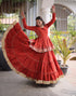 Rust Cora Cotton Lehenga Choli - Front View | Samyak Fashion