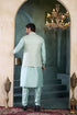 Sea Green Banarasi Silk Mens Mans - Back View | Samyak Fashion