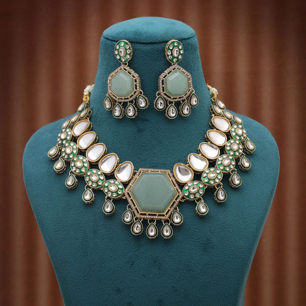 Sea Green Necklace - Front View | Samyak Fashion