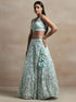 Sea Green Soft Net Lehenga Choli - Detail View | Samyak Fashion