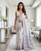 Sky Blue Cotton Silk Saree With Blouse - Front View | Samyak Fashion