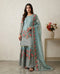 Sky Blue Pure Fendy Silk Elegant Salwar Suit - Front View | Samyak Fashion