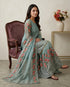Sky Blue Pure Fendy Silk Elegant Salwar Suit - Back View | Samyak Fashion
