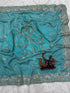 Sky Blue Soft Nc Vichitra Party Wear Saree With Blouse - Detail View | Samyak Fashion