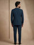 Teal Doniar Satin Mens Men's Jodhpuri - Detail View | Samyak Fashion