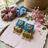 Teal Green Earrings - Back View | Samyak Fashion