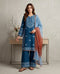 Teal Rayon Cotton Elegant Salwar Suit - Front View | Samyak Fashion